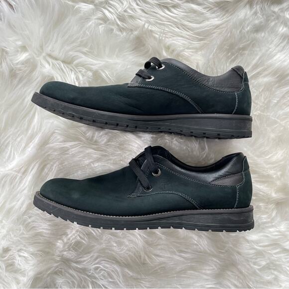 Hermes | Men’s Black Nubuck Suede Leather Derby Shoe Lace-Up Classic Daily Flats - Picture 10 of 10